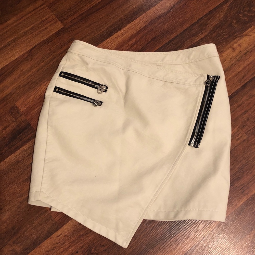 Faux leather skirt